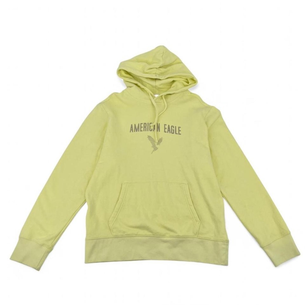 NWT American Eagle Men's Super Soft Logo Hoodie Yellow | Size L | Everydaywear